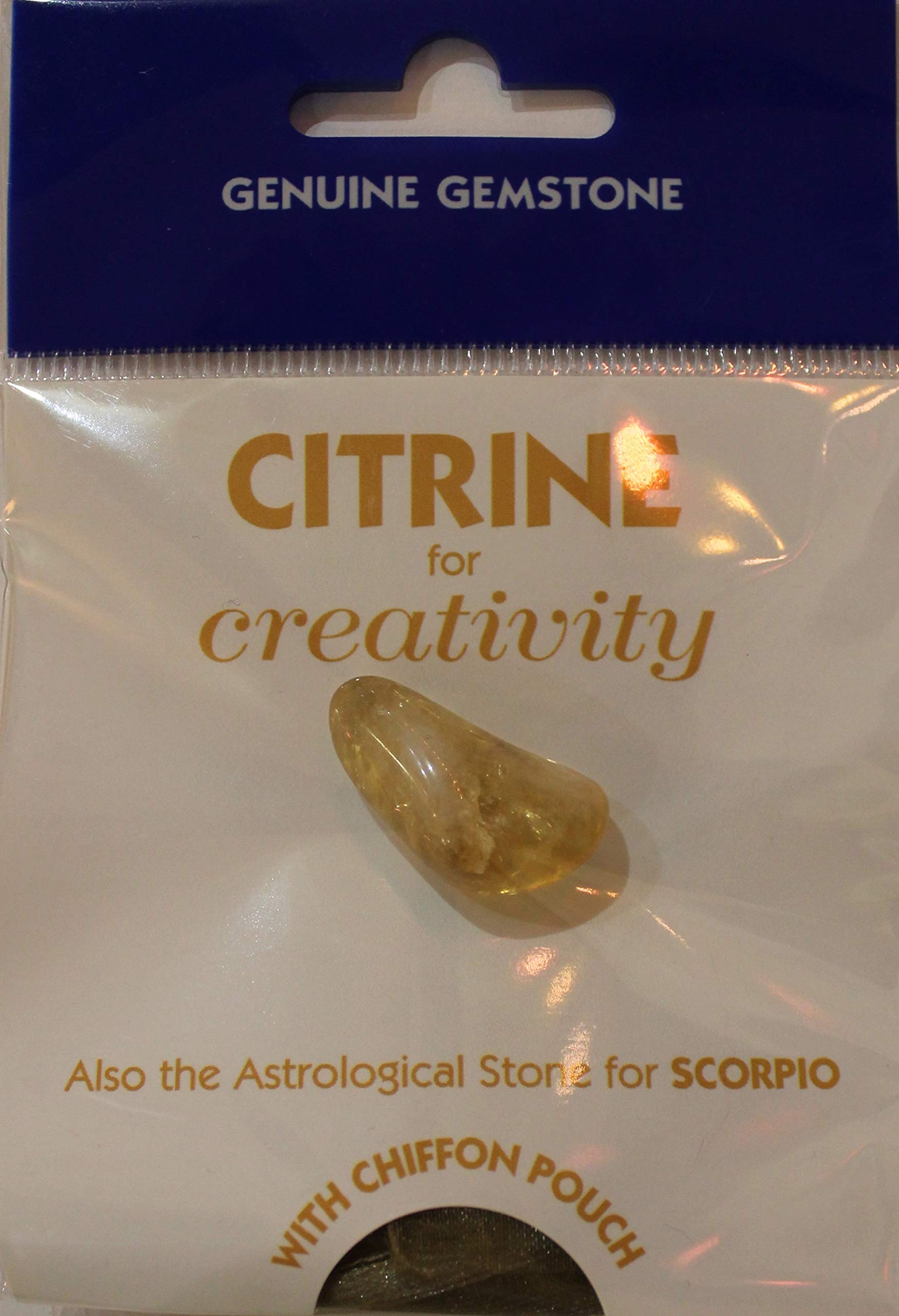 Citrine for Creativity - Genuine Gemstone - Also for Solar Plexus Chakra and Stone for Astrological Star Sign Scorpio