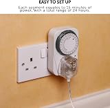 Defender 24 Hour Segment Timer Plug UK 240V 3 Pin Socket view 4