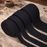 Trimming Shop 75mm Wide Elastic Band Black 1m Polyester Rubber Waistband Tape view 9