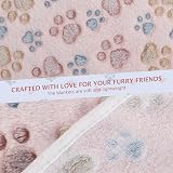 BVAGSS 6 Pack Small Dog Blanket 60x40 cm Beige Paw Print Fleece view 5