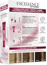 L'Oreal Paris Excellence Hair Colour 7 Medium Blonde 100% Grey Coverage Triple view 2
