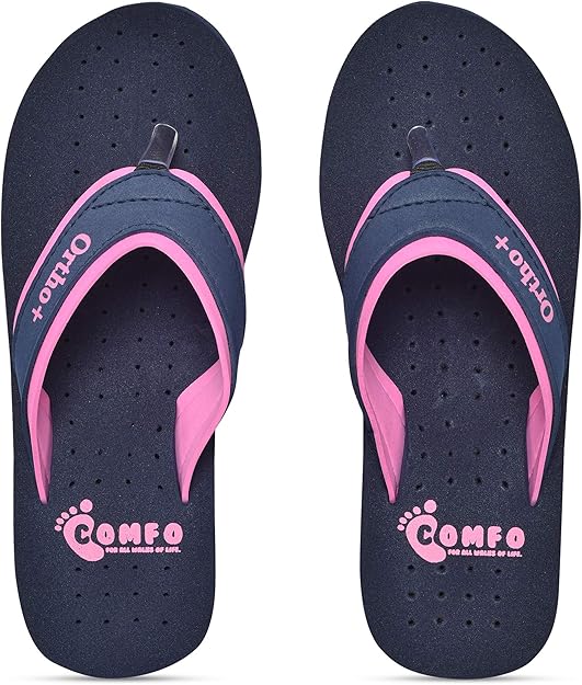 Buy COMFO Women's IndoorOutdoor Daily Use ChappalSlippers(Blue Base