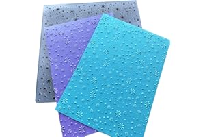 Arbuya Christmas Snowflakes Snowfall Background Plastic Embossing Folders for Card Making Scrapbooking or Paper Crafts,15x15cm (5.9 * 5.9inch)