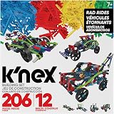 K'NEX Basic Fun Rad Rides Set 206 Pieces 12 Models Ages 7+