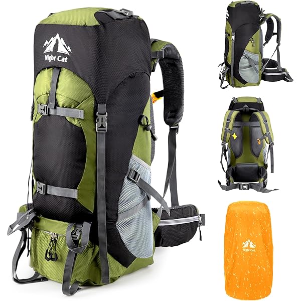 MOUNTAINTOP Wandelrugzak 80L Waterdichte Bergbeklimmen Rugzak Grote Camping Trekking Rugzak Multifunctionele Klimmen met Regenhoes