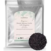 Starwest Botanicals Organic Black Walnut Hull, Cut &amp; Sifted - Bulk 1 lb Bag | Use for Tea &amp; Baking, Certified Kosher, Non-GMO