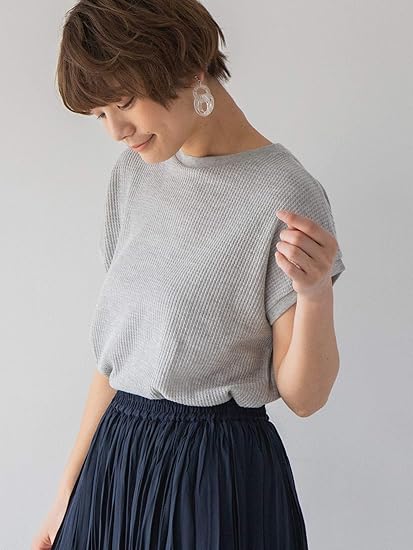 Amazon コーエン フレンチ スリーブ カットソー レディース グレー Free 1100 Tシャツ カットソー 通販