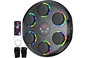 RIKOJUXI Music Boxing Machine for Adults Teen- Smart Rhythm Sync, 12 Preset Modes, 12 Speeds, Fun Boxing Game Equipment Music Punching Machine for Teen, Women, Men (Standard)