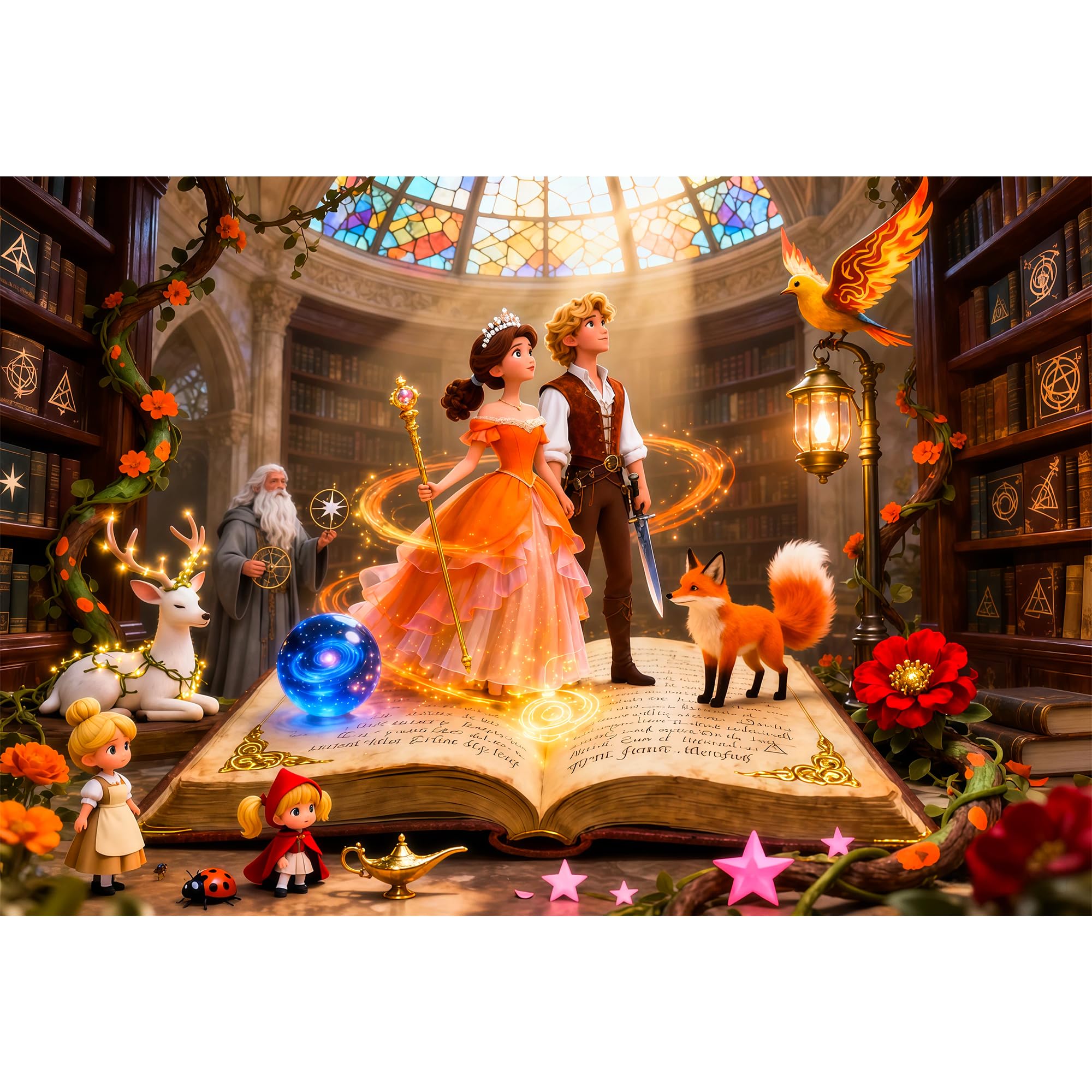 1000 Pieces Jigsaw Puzzle for Adults -Magic Bookstore Puzzle for Adults - Recycled Paper Jigsaw Puzzle 1000 Pieces - Fun and Challenging Family Game Great Gift Idea, 70 * 50cm — image 1