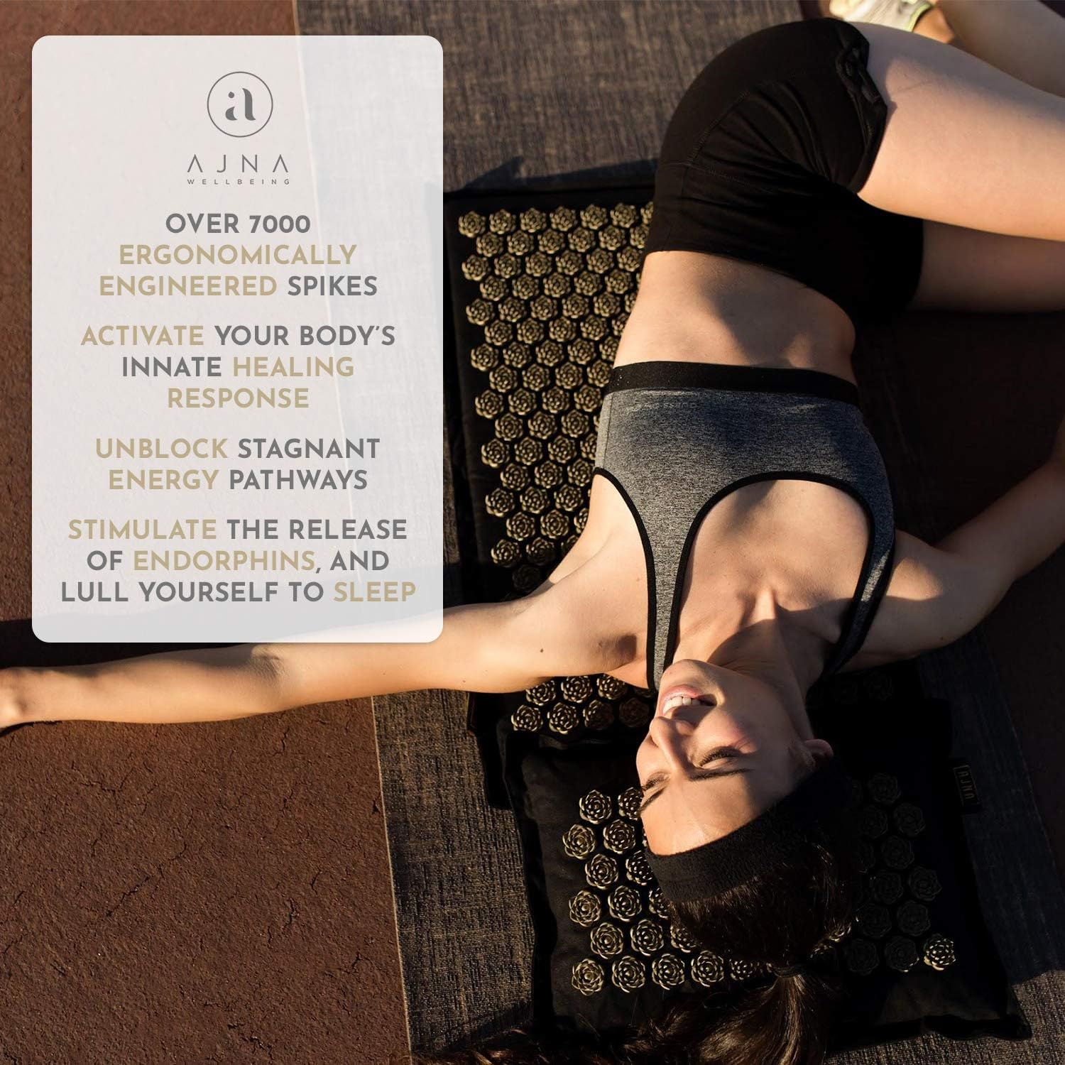 Acupressure Mat and Pillow Set - Natural Organic Linen ...