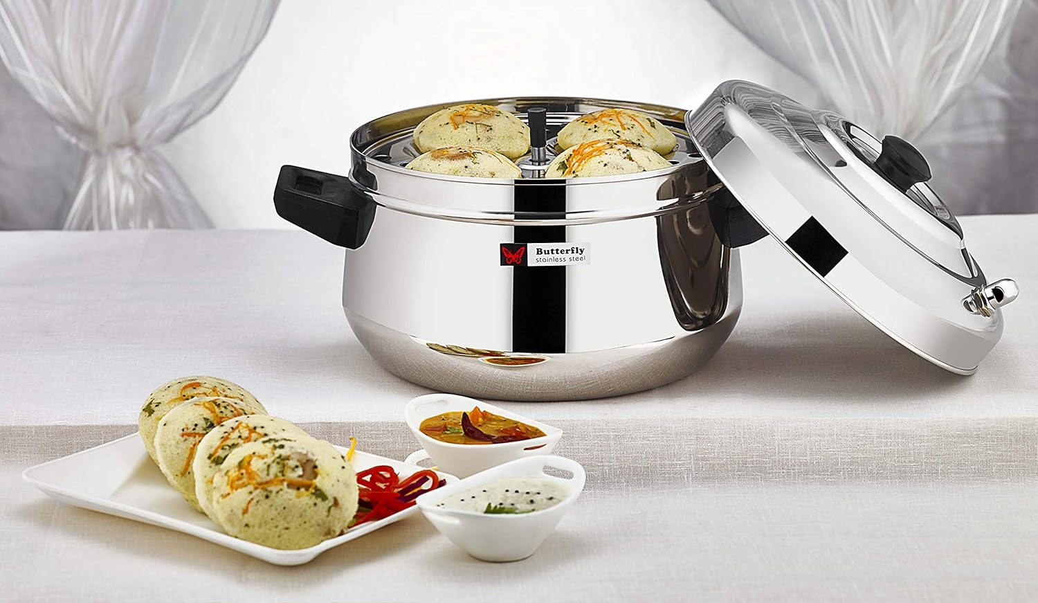Butterfly Stainless Steel Curve Idli Cooker
