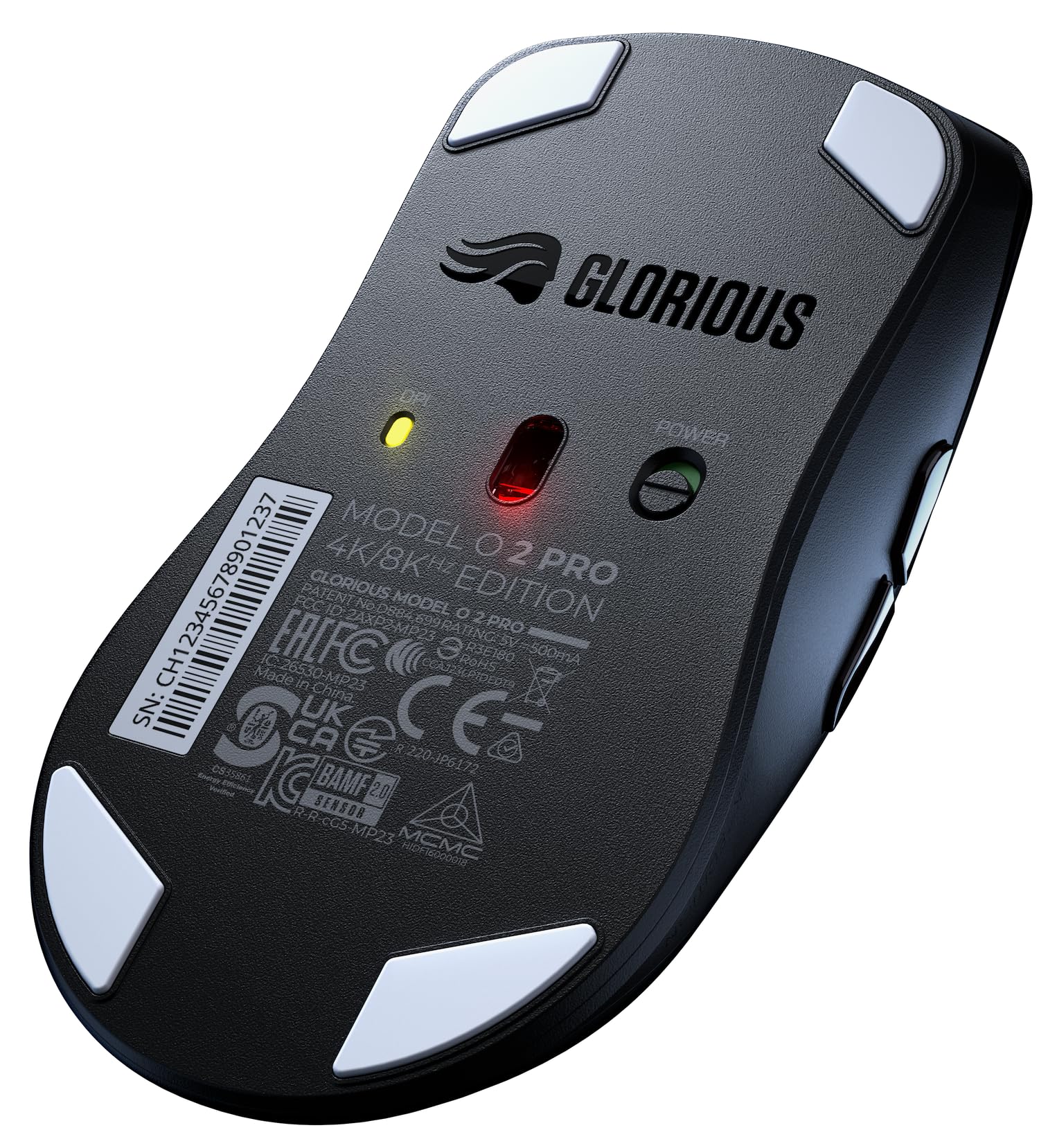 Glorious Gaming Model O 2 PRO 4K/8K Wireless Gaming Mouse - 2.4GHz Wireless 1ms delay, 4K/8K Polling, 100M clicks, 59g Ultralight, Long Battery Life, 26K DPI BAMF 2.0 Sensor, 6 Buttons