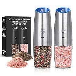 BELRIGO Rechargeable Salt And Pepper Grinder Set