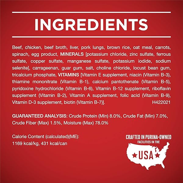PURINA ONE CLASSIC GROUND BEEF AND BROWN RICE ENTREE ADULT WET DOG FOOD – (PACK OF 12) 13 OZ. CANS