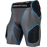 CHAMPRO mens 5-Pad Football Bull Rush 5 Pad Girdle, Black, Medium US