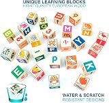 QUOKKA Wooden Building Blocks 26 Letter Numbers Puzzle Toddlers Educational view 2