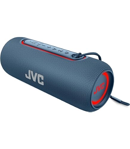 JVC Alto-falante sem fio portátil iluminado com saídas máximas de
