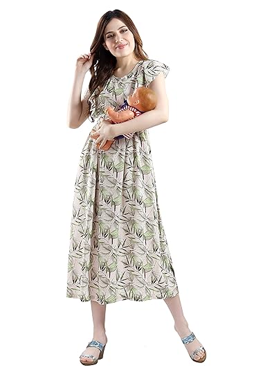 AV2 Womens Viscose Anarkali Maternity Feeding Kurti