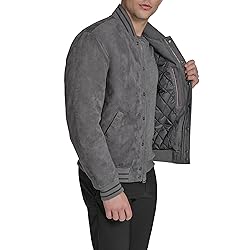Tommy Hilfiger Men's Faux Suede Logo Varsity