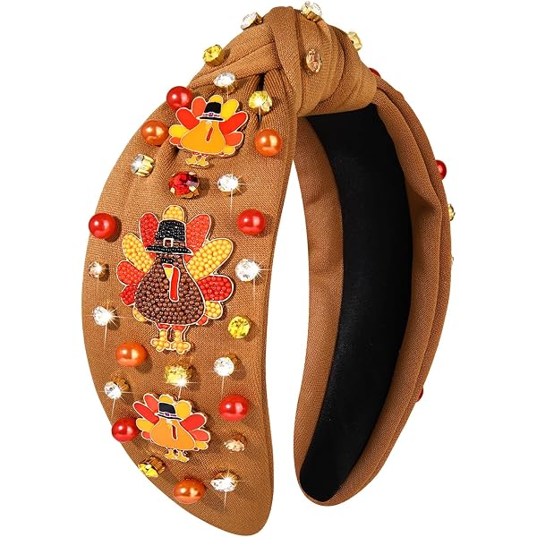 Halloween Stirnband Mit Kürbis & Candy Corn Charme – Kristall Verziert, Breites Band Für Frauen, Party- & Kostüm-Accessoire
