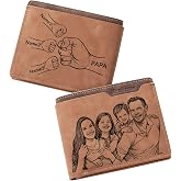 JONZIN Custom Photo &amp; Name Wallet Dad, Personalized Engraved Gifts for Men