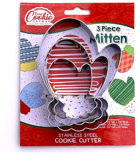 Foose Mitten Cookie Cutter - 5 Inch Christmas Winter Cookie Cutter Made In USA