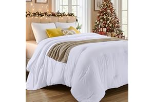 Utopia Bedding Comforters Twin Size, All Season Duvet Insert, Down Alternative Twin Comforter with Corner Tabs, Machine Washable Bed Comforter 64 x 88 Inches (White)