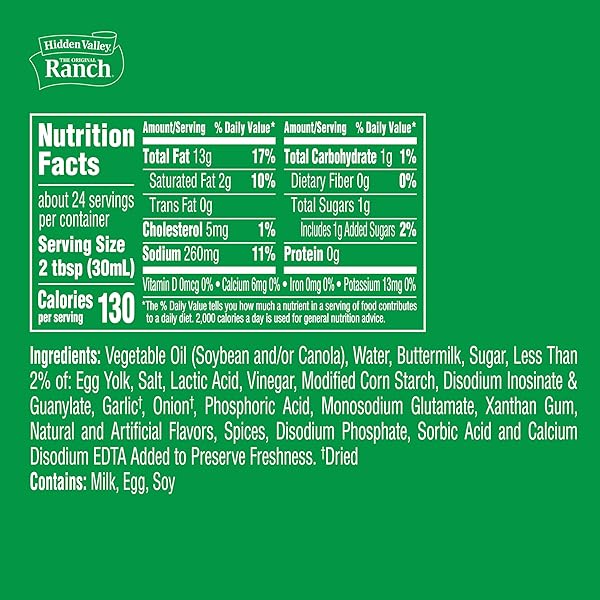 HIDDEN VALLEY BUTTERMILK RANCH CONDIMENT AND DRESSING, EASY SQUEEZE BOTTLE, 16 FL OZ (PACKAGE MAY VARY)