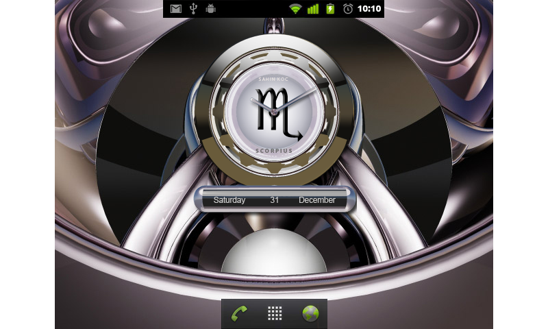 Scorpius Beautiful Clock Widget Zodiac Theme for Android