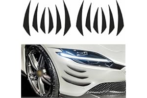 Yungeln 12 PCS Universal Car Spoiler Canards Kit,Front Bumper Lip Splitter Exterior Soft Rubber Fins Spoiler Anti Collision Exterior Sticker Accessories for Car Body Decoration