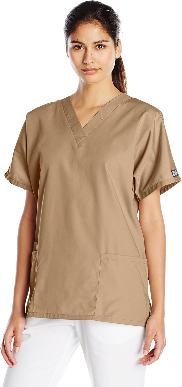 CHEROKEE Women's V Neck Scrubs Shirt: Clothing