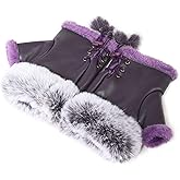 Cute Winter Gloves - Fuzzy Furry Faux Fur Lined, Warm Hands Warmer for Women