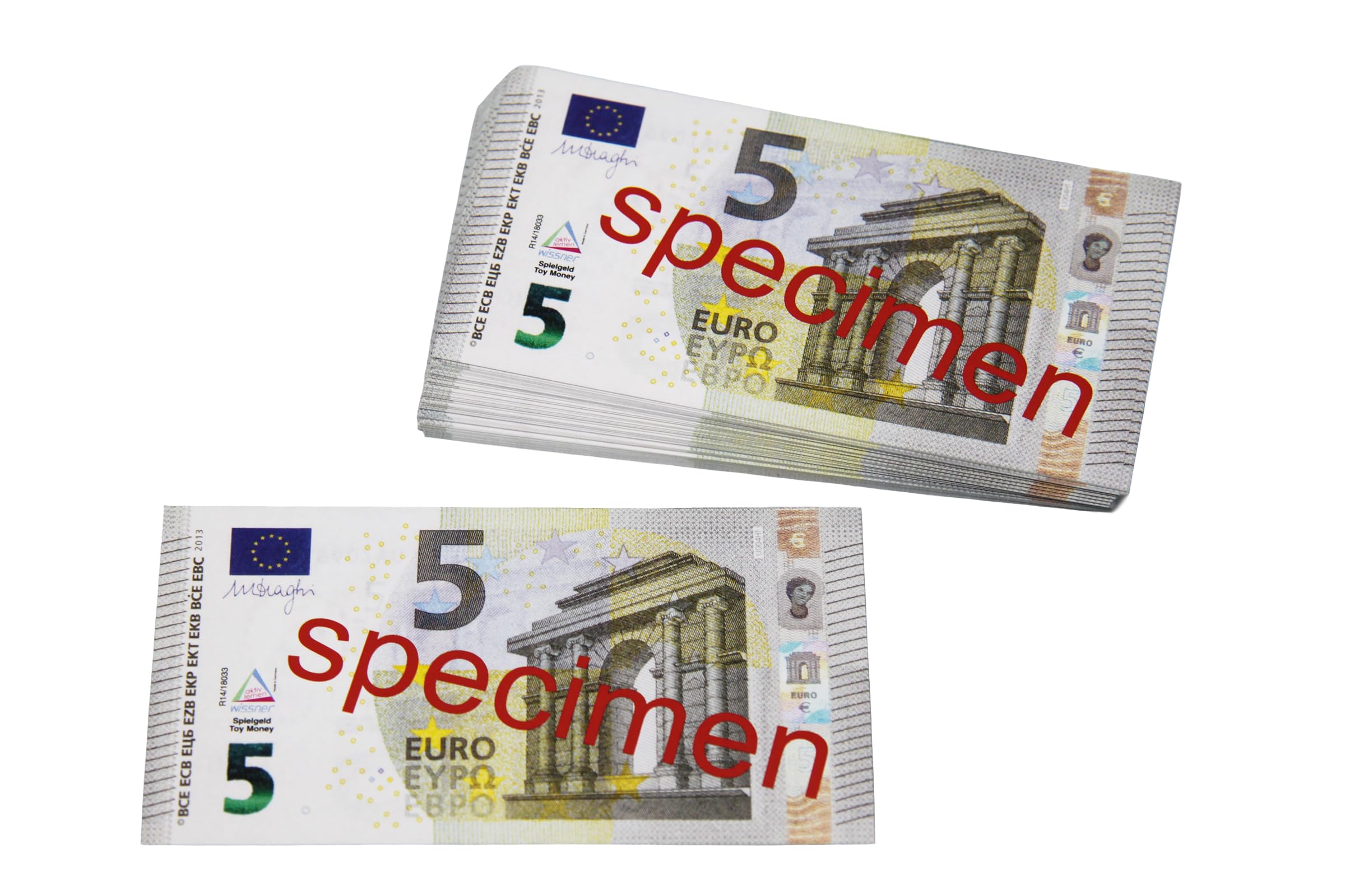 WISSNER active learning 100 Banknotes 5 Euro, In a Poly Bag