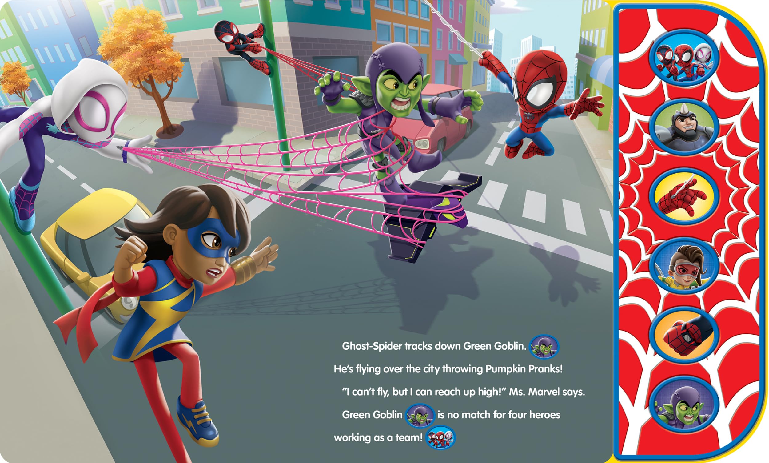 Marvel Spider-man - Spidey and his Amazing Friends - Spidey to the Rescue - Touch & Feel Textured Sound Pad for Tactile Play - PI Kids