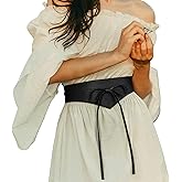 YESSA Women Renaissance Obi Belt,Medieval Leather Wide Belt for Women,Thick Cinch Corset Belt Ren Faire Accessories for Dress