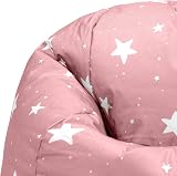 icon Star Print Kids Bean Bag Pink Childs Chair with Filling Included view 7