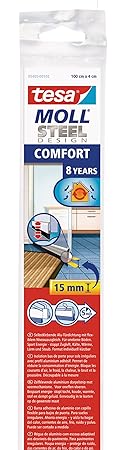 tesamoll Türdichtschiene für unebene Böden, Edelstahl