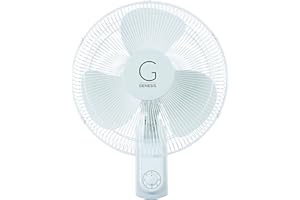 Genesis G16WALL 16 Inch Wall Fan, 3 Speed Settings, Max Cooling Technology, Oscillation