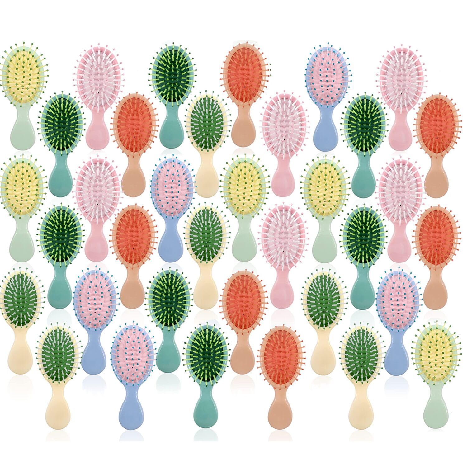 Photo 1 of 36 Pieces Mini Wet Hair Brush, Travel Detangling Brush, for Most Hair Types, with Ease Knots Without Tears or Breakage, Multicolor