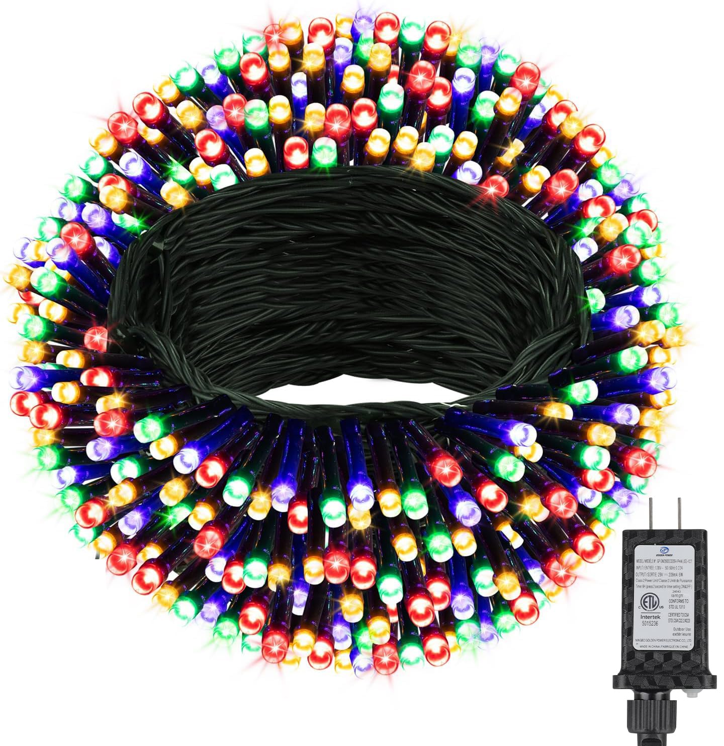 Extra Long 264Ft 800 LED Christmas Lights with Timer, Green Wire Fairy Starry String Lights Plug in, 8 Modes and Memory, forIndoor Outdoor Xmas Tree Wedding Party Decoration,Multicolor Image