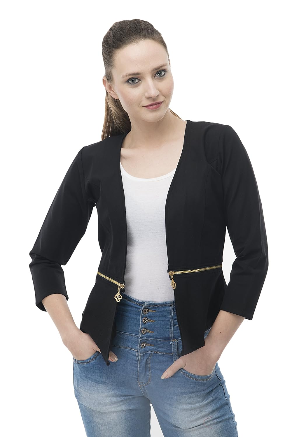 ambrosial women single breasted formal blazer