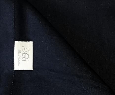 TETI 100% Natürliches Leinen Bettlaken/Oberlaken Marineblau Navy Blue 250x270 cm Öko Tex Flat/Top Sheet Linen Neu in Geschenk