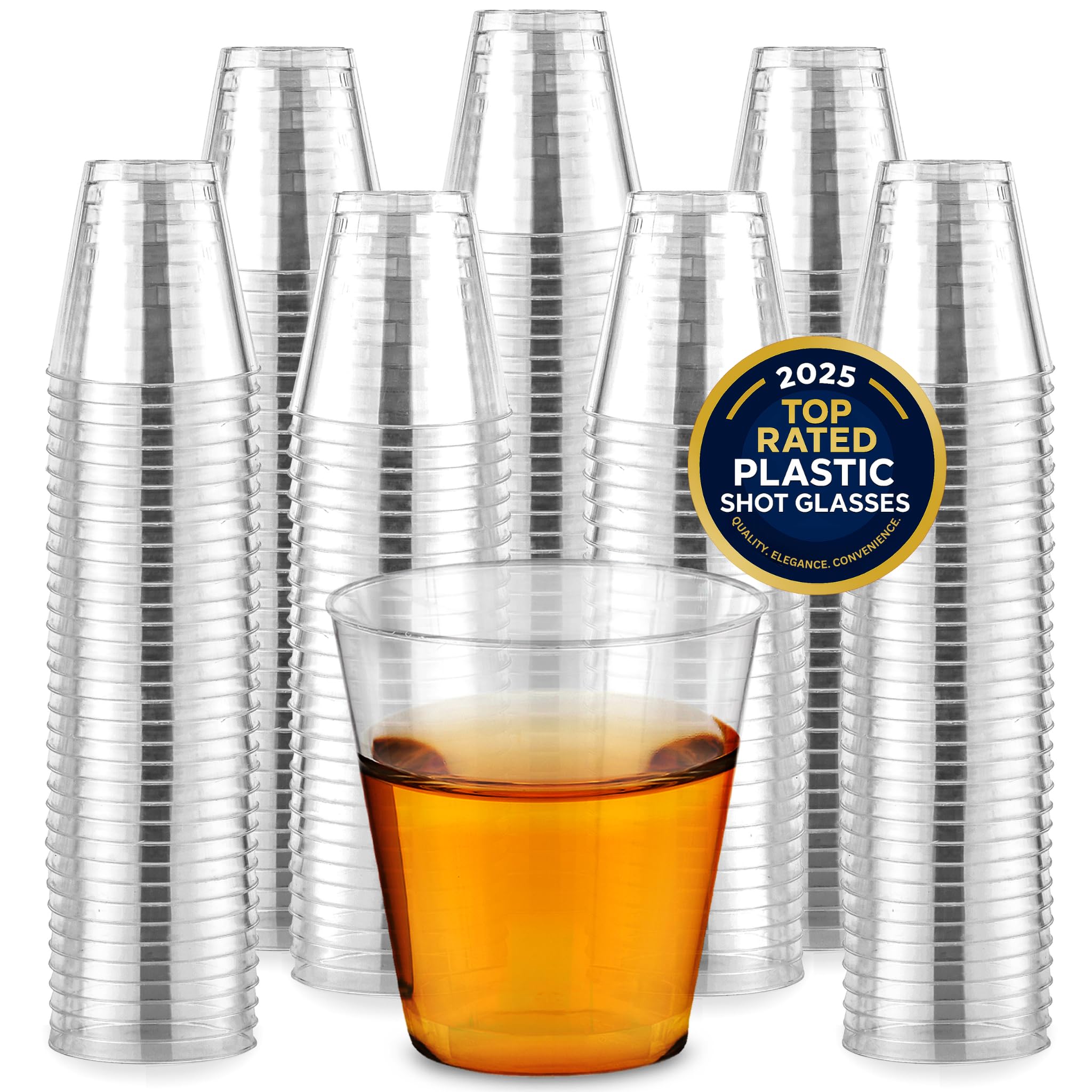 1000 Plastic Shot Glasses - 2 Oz Disposable Cups