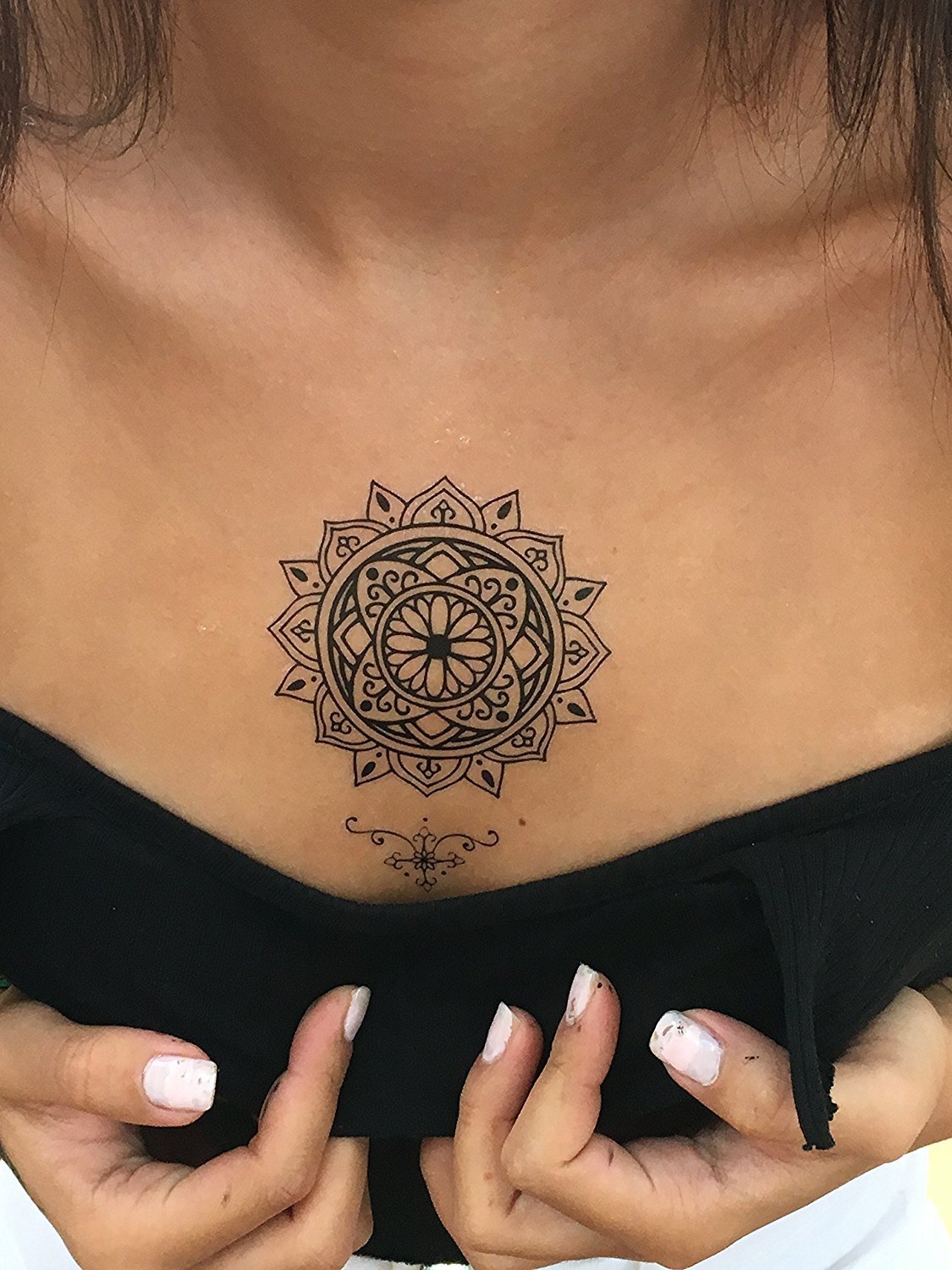 5 Tatouages Temporaires Rosace Mandala Attrape Rêve Pour