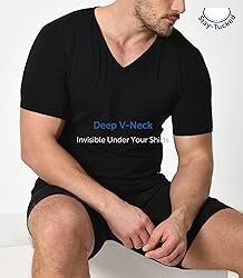 Comfneat Men's 3-Pack Undershirts Stretchy Cotton
