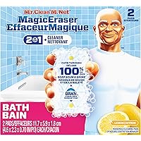 Mr. Clean Magic Eraser Sponge, Bathroom Cleaner, Shower Cleaner, Tub Cleaner, Soap Scum Remover, Bathroom Cleaning Supplies, 