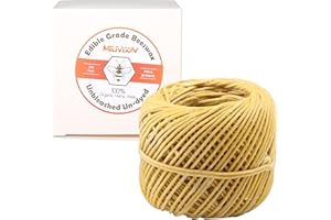 MILIVIXAY Thick Hemp Wick with Natural Beeswax Coating, Edible Grade Beeswax, 200 FT Spool, Thick Size (2.0mm),Unbleached, Un-dyed and 100% Organic, Perfect Alternative to Butane Lighters and Matches.
