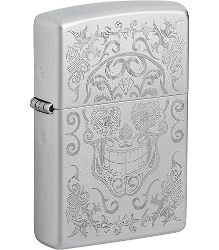 Amazon.com: Zippo Aztecah Skull Face Both Side Etching