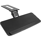 VIVO Adjustable Computer Keyboard & Mouse Platform Tray Ergonomic Under Table Desk Mount Drawer Underdesk Shelf (MOUNT-KB03B)