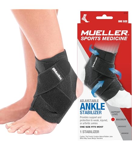 Amazon.com: Mueller Elastic Ankle Support - SS18 - Medium - Black